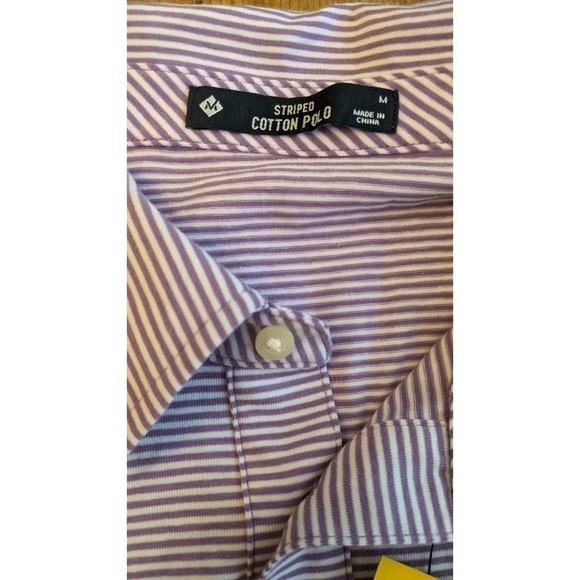Member's Mark Purple & White Striped Medium Polo NWT - Picture 3 of 10